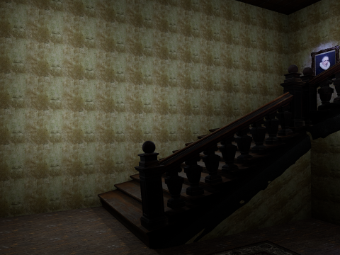 Abandoned Old Horror Mansion Room 3D Model