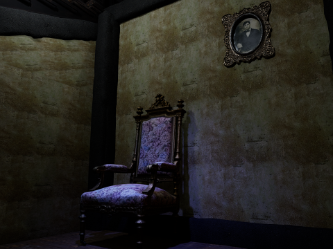 Abandoned Old Horror Mansion Room 3D Model