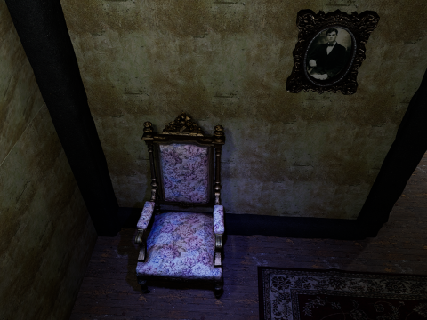 Abandoned Old Horror Mansion Room 3D Model