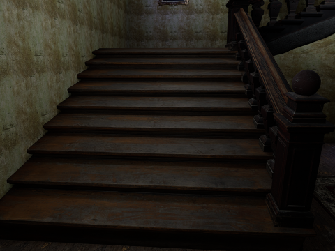 Abandoned Old Horror Mansion Room 3D Model