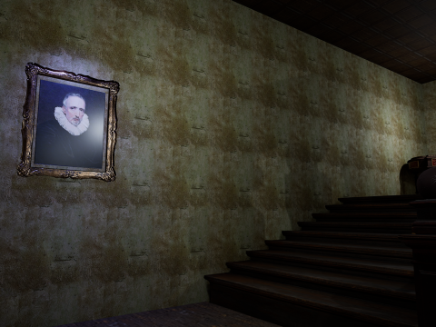 Abandoned Old Horror Mansion Room 3D Model