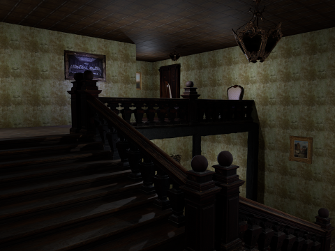 Abandoned Old Horror Mansion Room 3D Model