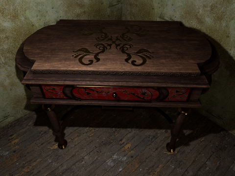 Abandoned Old Horror Mansion Room 3D Model