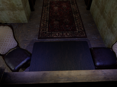 Abandoned Old Horror Mansion Room 3D Model