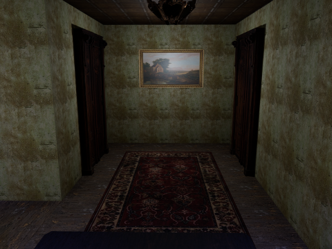 Abandoned Old Horror Mansion Room 3D Model