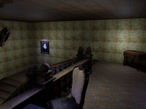 Abandoned Old Horror Mansion Room 3D Model