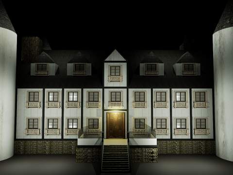 Mega Highly Detailed Castle-Mansion 4K 3D 모델