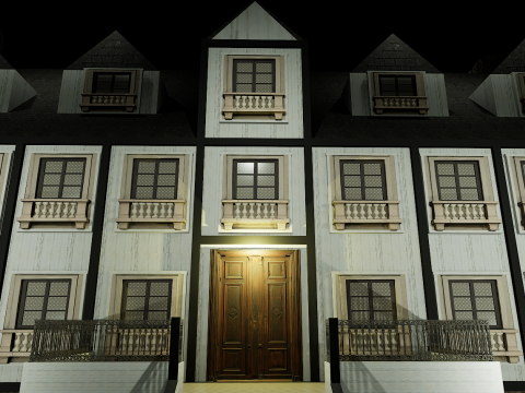 Mega Highly Detailed Castle-Mansion 4K 3D 모델
