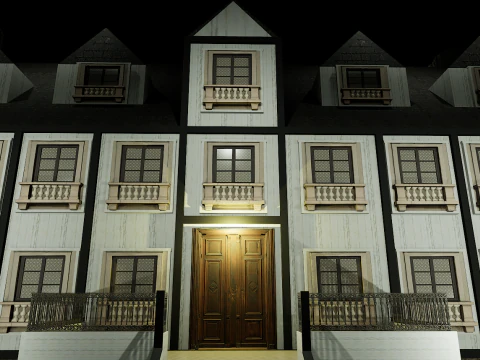 Mega Highly Detailed Castle-Mansion 4K 3D Model