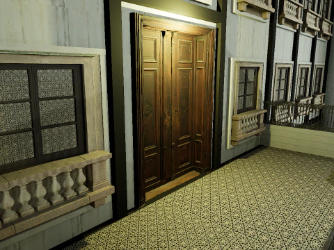 Mega Highly Detailed Castle-Mansion 4K 3D Model