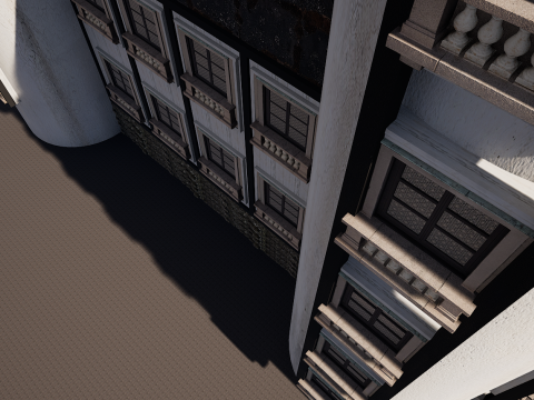Mega Highly Detailed Castle-Mansion 4K 3D 모델