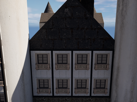 Mega Highly Detailed Castle-Mansion 4K 3D 모델