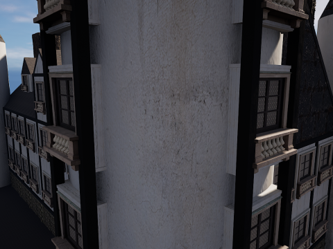 Mega Highly Detailed Castle-Mansion 4K 3D 모델