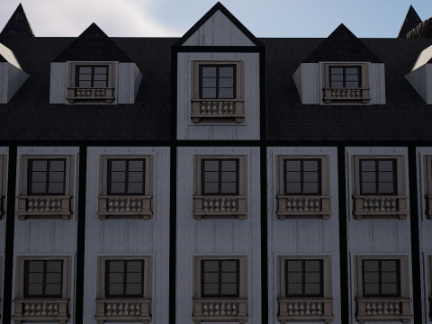 Mega Highly Detailed Castle-Mansion 4K 3D 모델