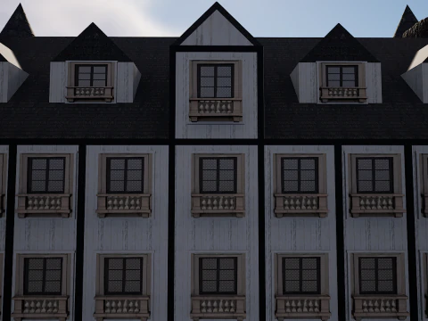 Mega Highly Detailed Castle-Mansion 4K 3D Model