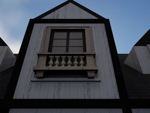 Mega Highly Detailed Castle-Mansion 4K 3D Model