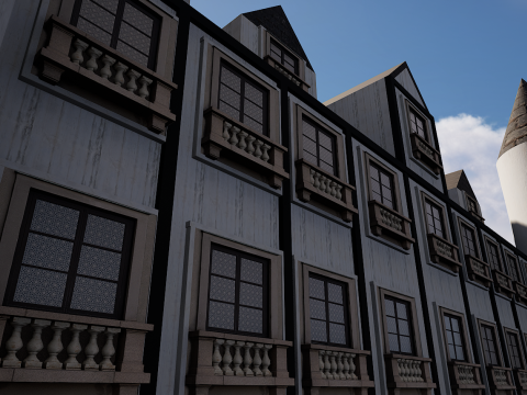 Mega Highly Detailed Castle-Mansion 4K 3D 모델