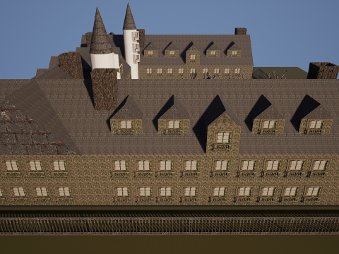 Mega Castle-Mansion with Garden 4K Modello 3D