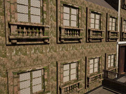 Mega Castle-Mansion with Garden 4K Modello 3D