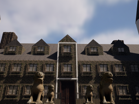 Mega Castle-Mansion with Garden 4K Modello 3D