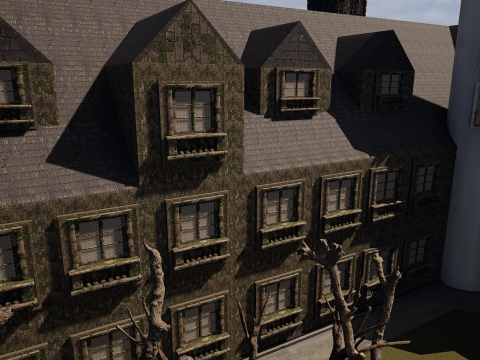Mega Castle-Mansion with Garden 4K Modello 3D