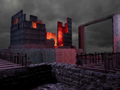 Ancient Fantasy Temple Ruins 4K 3D Model
