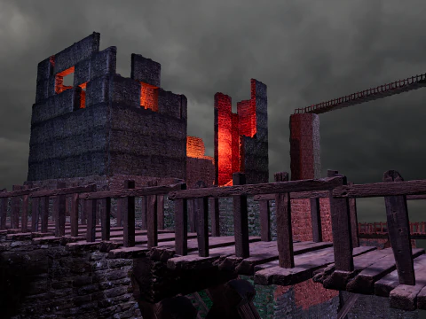 Ancient Fantasy Temple Ruins 4K 3D Model