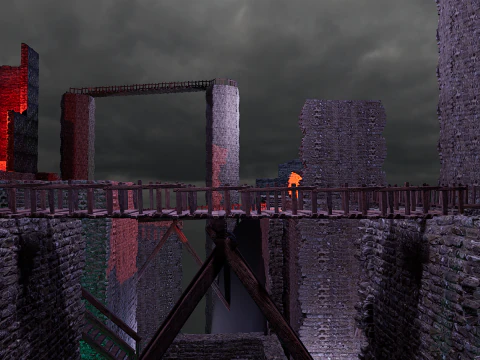 Ancient Fantasy Temple Ruins 4K 3D Model