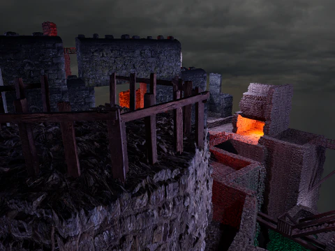 Ancient Fantasy Temple Ruins 4K 3D Model