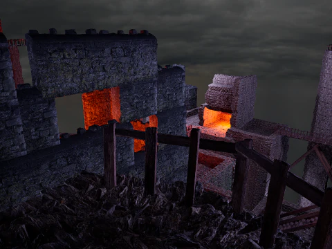 Ancient Fantasy Temple Ruins 4K 3D Model