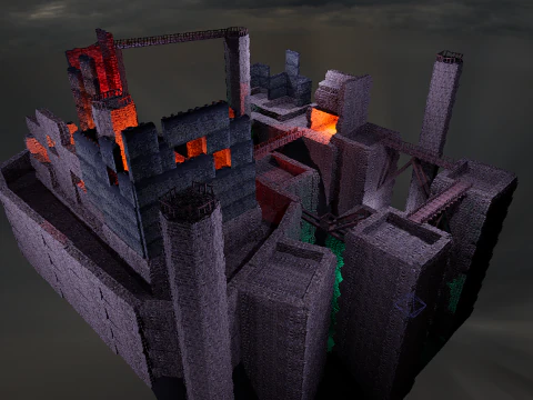 Ancient Fantasy Temple Ruins 4K 3D Model