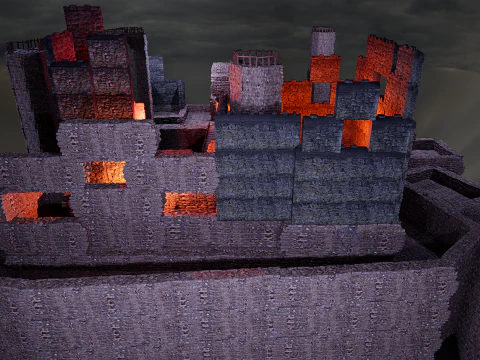 Ancient Fantasy Temple Ruins 4K 3D Model