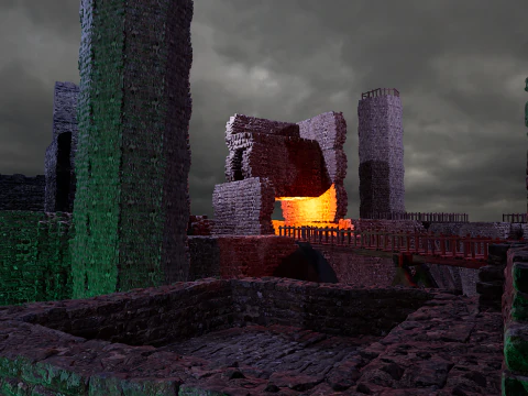 Ancient Fantasy Temple Ruins 4K 3D Model