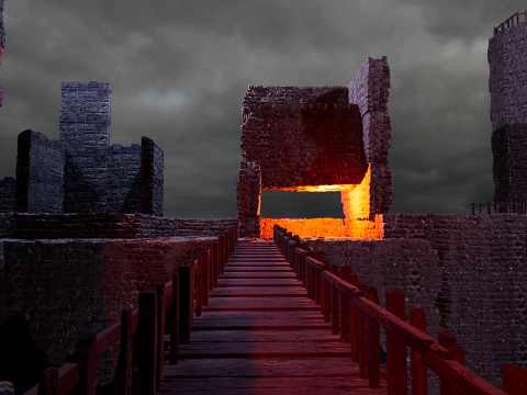 Ancient Fantasy Temple Ruins 4K 3D Model
