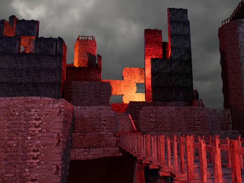 Ancient Fantasy Temple Ruins 4K 3D Model
