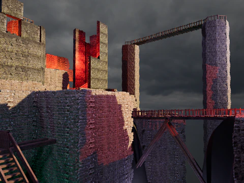 Ancient Fantasy Temple Ruins 4K 3D Model