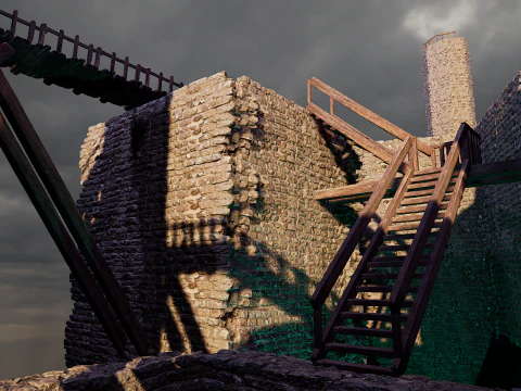 Ancient Fantasy Temple Ruins 4K 3D Model