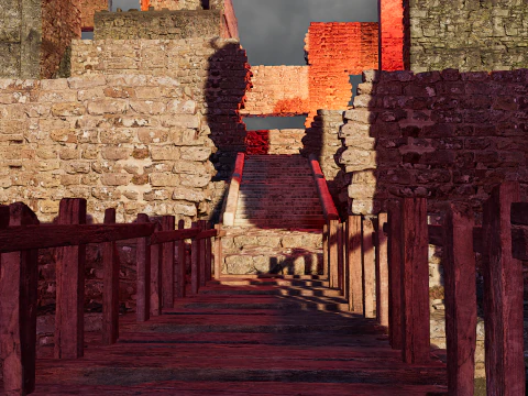 Ancient Fantasy Temple Ruins 4K 3D Model