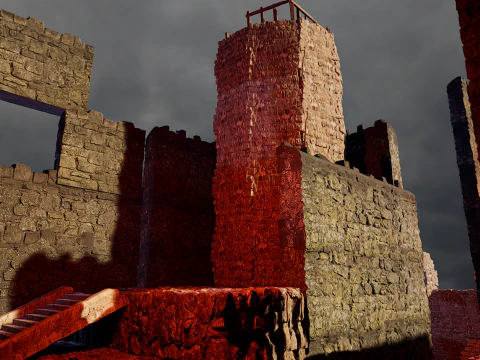 Ancient Fantasy Temple Ruins 4K 3D Model