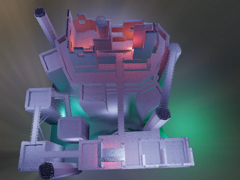 Ancient Fantasy Temple Ruins 4K 3D Model