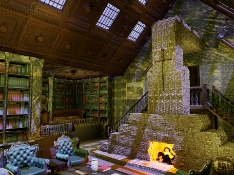 Cozy Victorian Fantasy Hall 3D Model