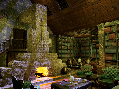 Cozy Victorian Fantasy Hall 3D Model