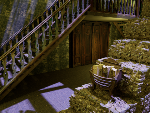 Cozy Victorian Fantasy Hall 3D Model