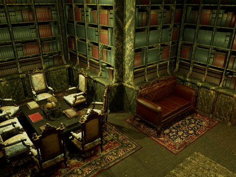 Cozy Victorian Fantasy Hall 3D Model