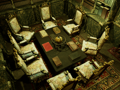 Cozy Victorian Fantasy Hall 3D Model