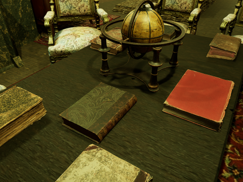 Cozy Victorian Fantasy Hall 3D Model