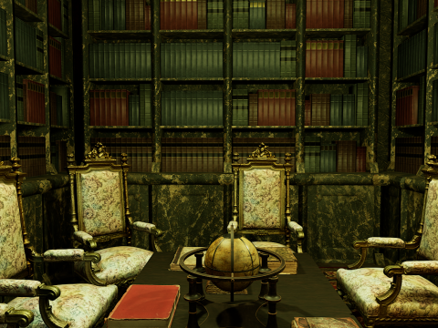 Cozy Victorian Fantasy Hall 3D Model