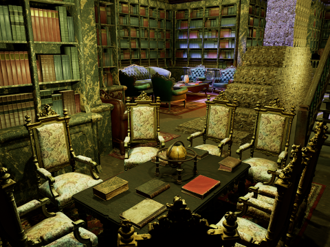 Cozy Victorian Fantasy Hall 3D Model