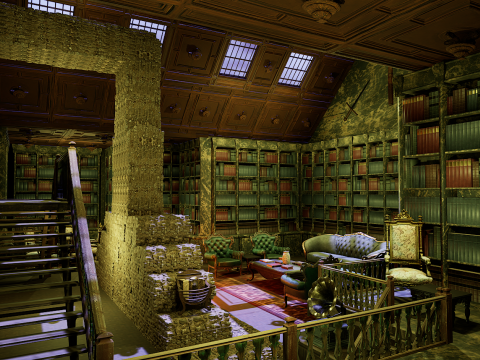 Cozy Victorian Fantasy Hall 3D Model