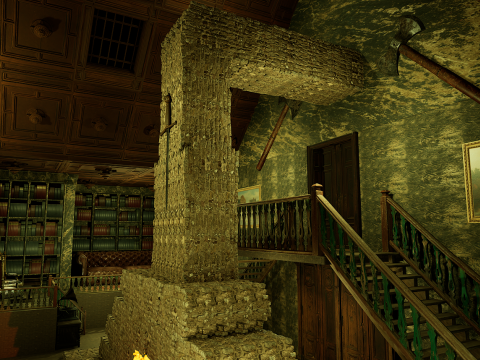 Cozy Victorian Fantasy Hall 3D Model